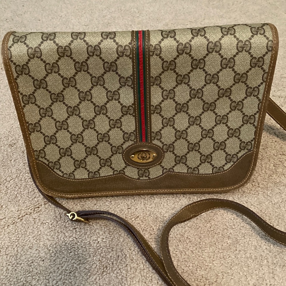 Gucci Vintage Supreme Flap Crossbody Bag